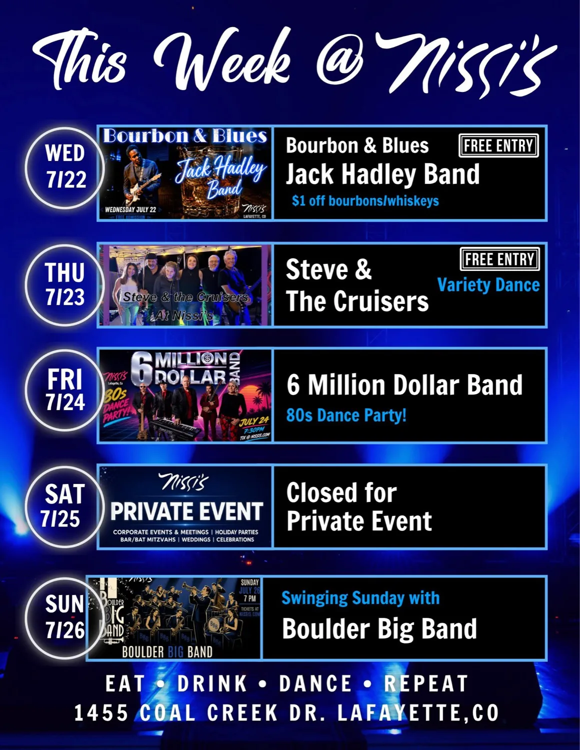 This Week at Nissi’s weekly social media campaign graphic